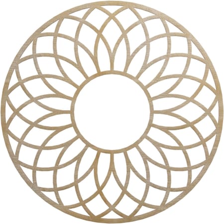 Ekena Millwork Cannes Wood Fretwork Pierced Ceiling Medallion, Birch, 36"OD x 12 1/4"ID x 1/4"T CMWP36X36X0250CNBI